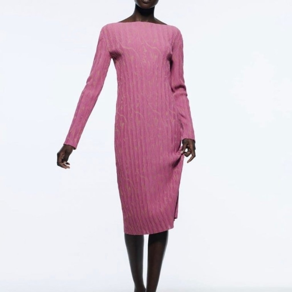 Zara Jacquard Midi Dress 